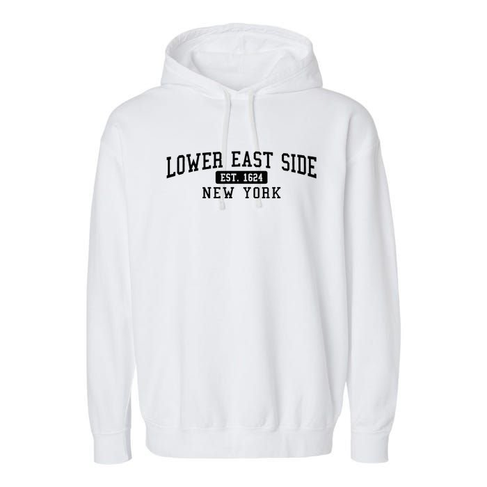 Lower East Side Manhattan New York Garment-Dyed Fleece Hoodie