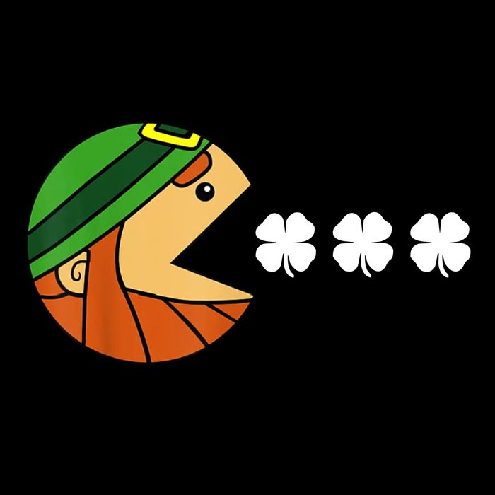 Leprechaun Eating Shamrock Flatbill Hat