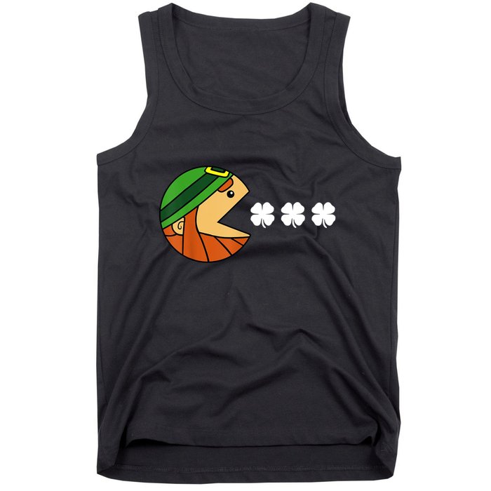 Leprechaun Eating Shamrock Tank Top