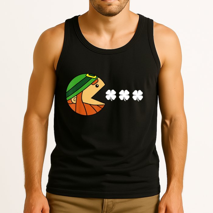 Leprechaun Eating Shamrock Tank Top