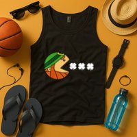 Leprechaun Eating Shamrock Tank Top