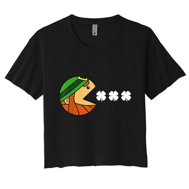 Leprechaun Eating Shamrock Crop Top