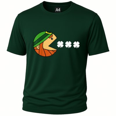 Leprechaun Eating Shamrock Performance Shirt