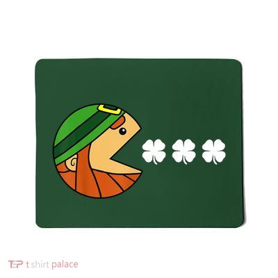 Leprechaun Eating Shamrock Mousepad