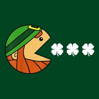 Leprechaun Eating Shamrock Kids Sweatshirt