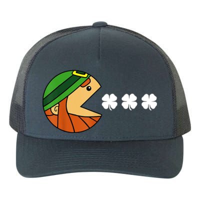 Leprechaun Eating Shamrock Yupoong Adult 5-Panel Trucker Hat