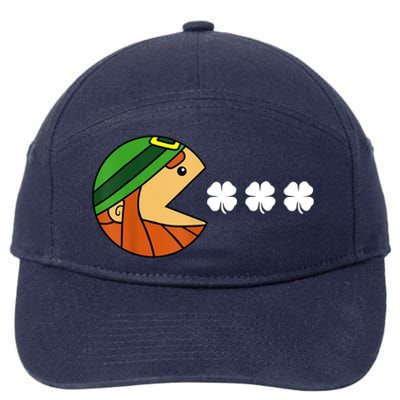 Leprechaun Eating Shamrock 7-Panel Snapback Hat