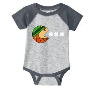 Leprechaun Eating Shamrock Infant Baby Jersey Bodysuit