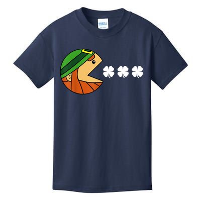 Leprechaun Eating Shamrock Kids T-Shirt