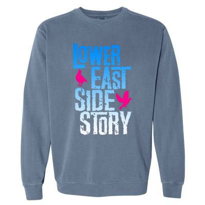 Lower East Side Story Blue Garment-Dyed Sweatshirt