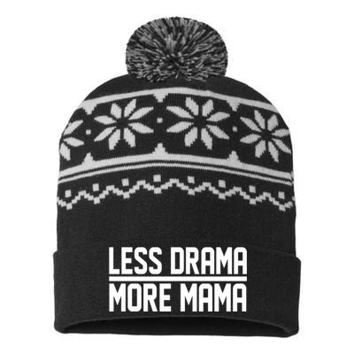 Less Drama More Mama USA-Made Snowflake Beanie