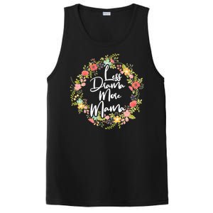 Less Drama More Mama Floral Wreath PosiCharge Competitor Tank