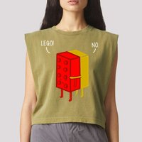 Let Go No Funny Garment-Dyed Women's Muscle Tee