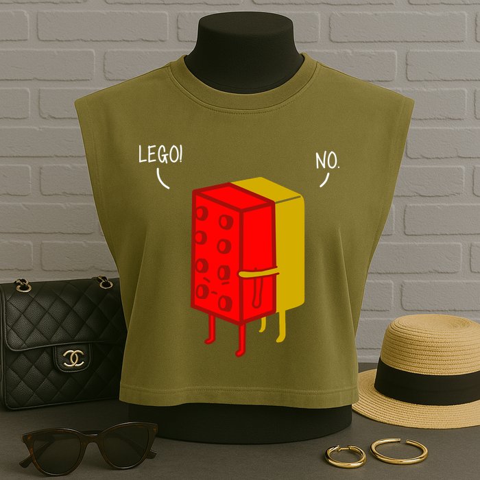 Let Go No Funny Garment-Dyed Women's Muscle Tee