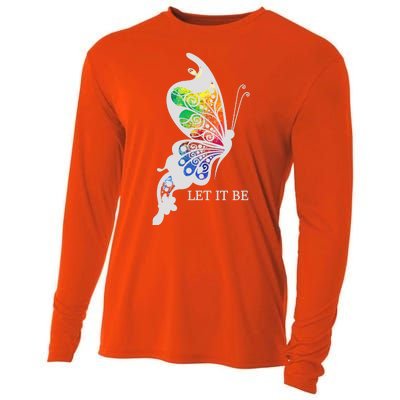 Let It Be Colorful Butterfly Cooling Performance Long Sleeve Crew