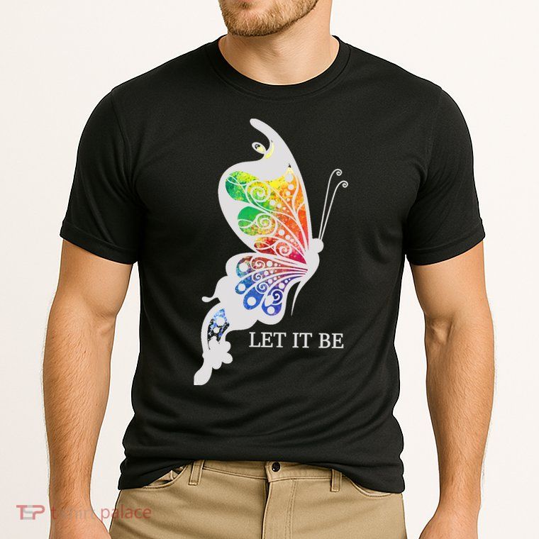 Let It Be Colorful Butterfly Performance Shirt