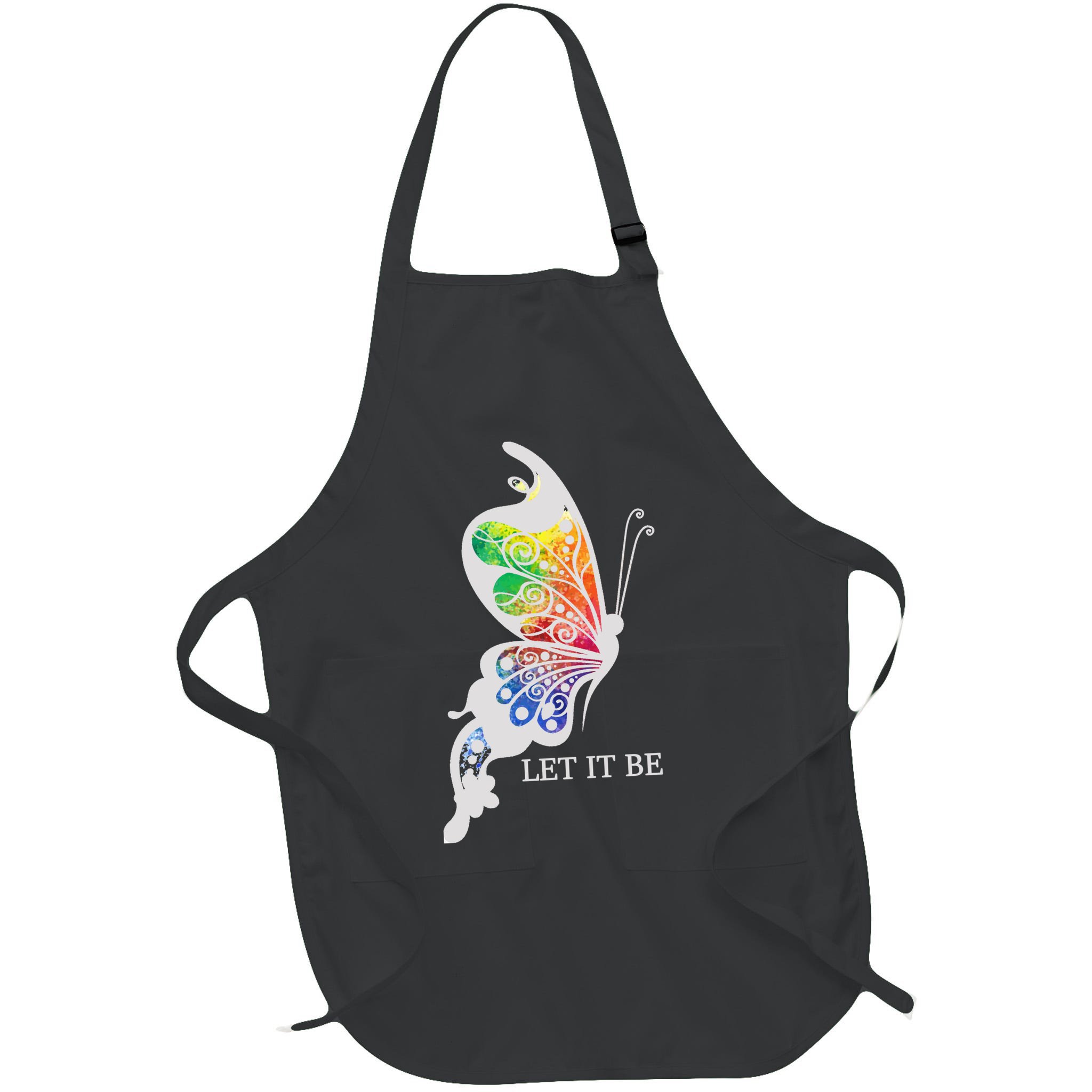 Let It Be Colorful Butterfly Apron