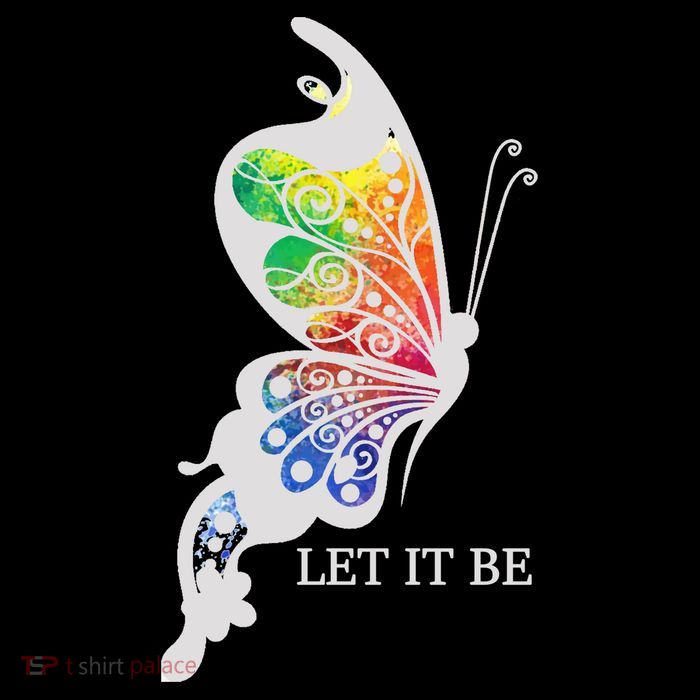 Let It Be Colorful Butterfly Tall T-Shirt
