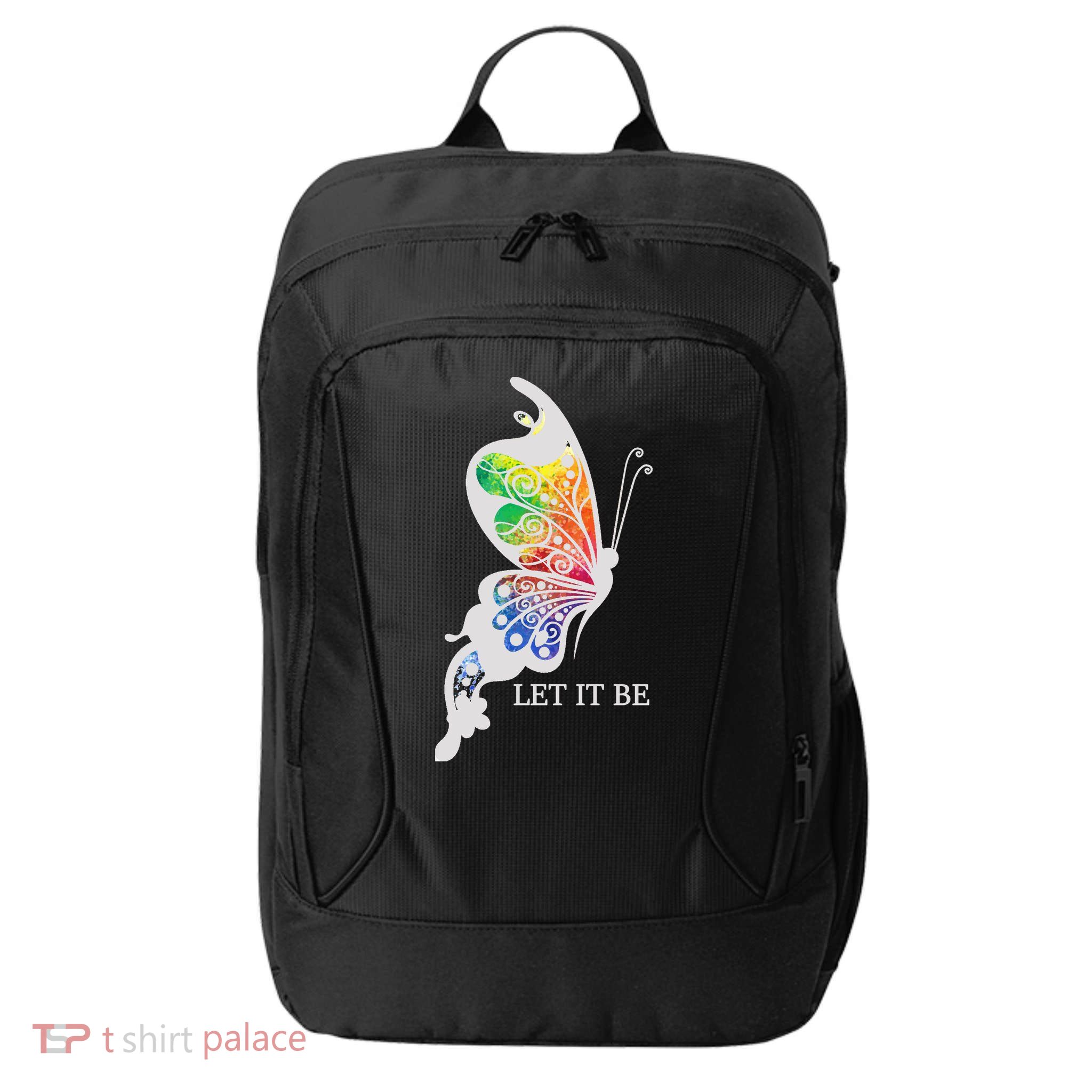 Let It Be Colorful Butterfly City Backpack