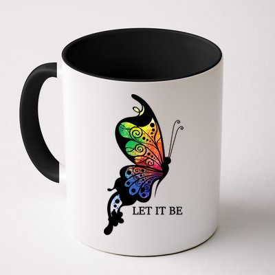 Let It Be Colorful Butterfly Mug