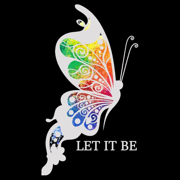 Let It Be Colorful Butterfly Premium T-Shirt