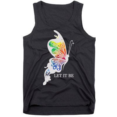 Let It Be Colorful Butterfly Tank Top