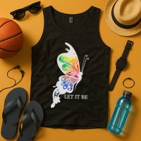 Let It Be Colorful Butterfly Tank Top