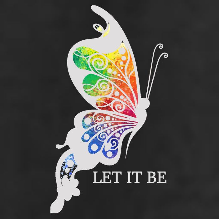 Let It Be Colorful Butterfly Golf Towel
