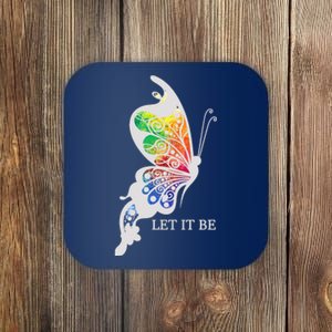 Let It Be Colorful Butterfly Coaster