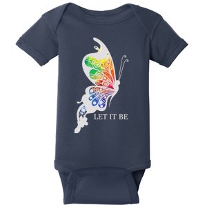 Let It Be Colorful Butterfly Baby Bodysuit