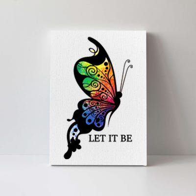 Let It Be Colorful Butterfly Canvas