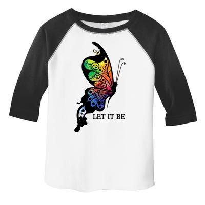 Let It Be Colorful Butterfly Toddler Fine Jersey T-Shirt