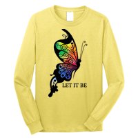 Let It Be Colorful Butterfly Long Sleeve Shirt
