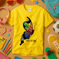 Let It Be Colorful Butterfly Kids T-Shirt