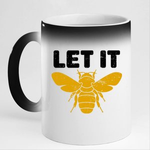 Let It Bee 11oz Black Color Changing Mug