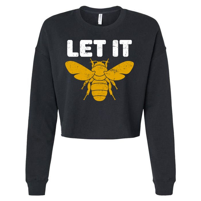 Let It Bee Cropped Pullover Crew
