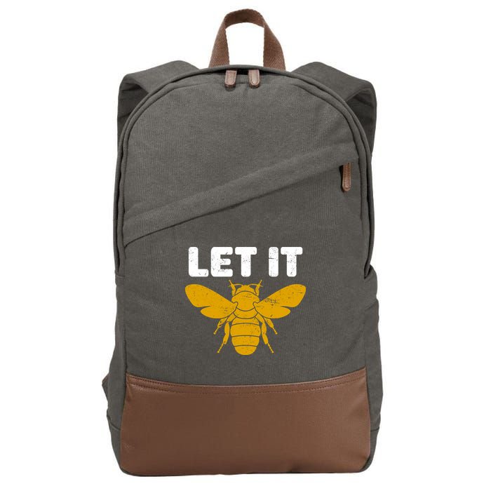 Let It Bee Cotton Canvas Backpack