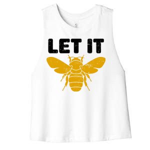 Let It Bee Women's Racerback Cropped Tank