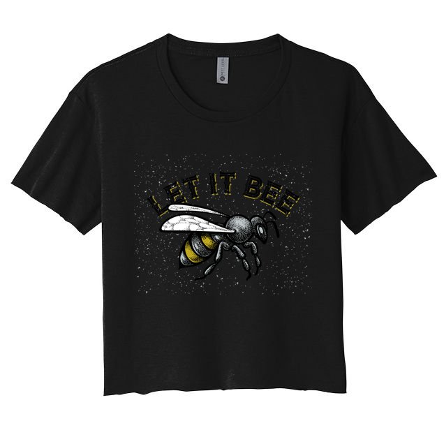 Let It Bee Funny Bumble Crop Top