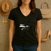 Let It Bee Funny Bumble Women's V-Neck T-Shirt