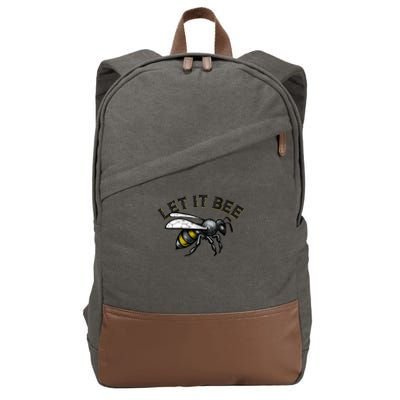 Let It Bee Funny Bumble Cotton Canvas Backpack