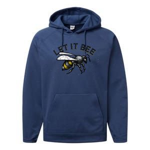 Let It Bee Funny Bumble Performance Fleece Hoodie