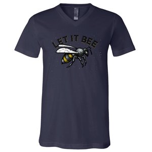 Let It Bee Funny Bumble V-Neck T-Shirt