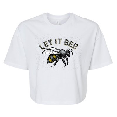 Let It Bee Funny Bumble Bella+Canvas Jersey Crop Tee