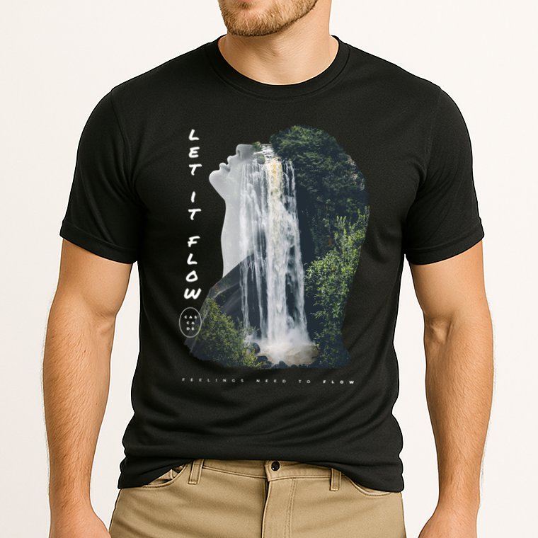 Let It Flow Waterfall Art Performance Shirt