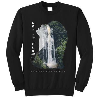 Let It Flow Waterfall Art Sweatshirt