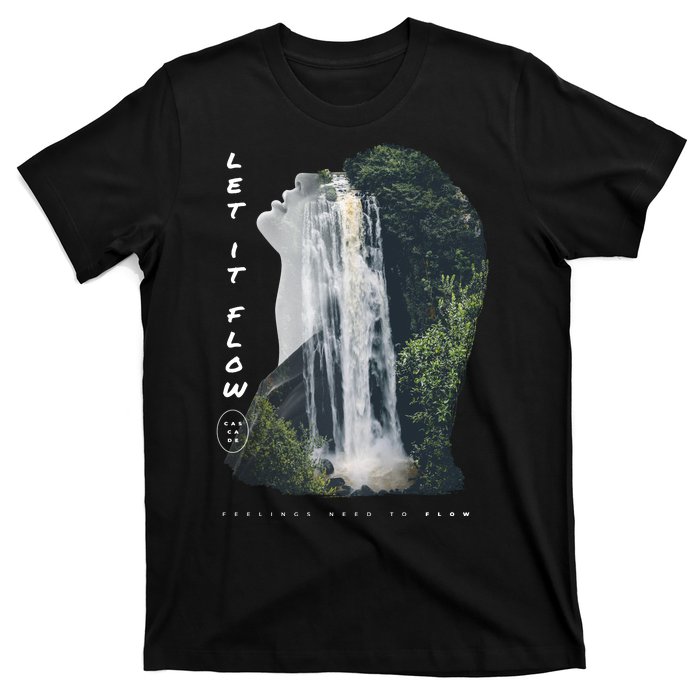 Let It Flow Waterfall Art T-Shirt