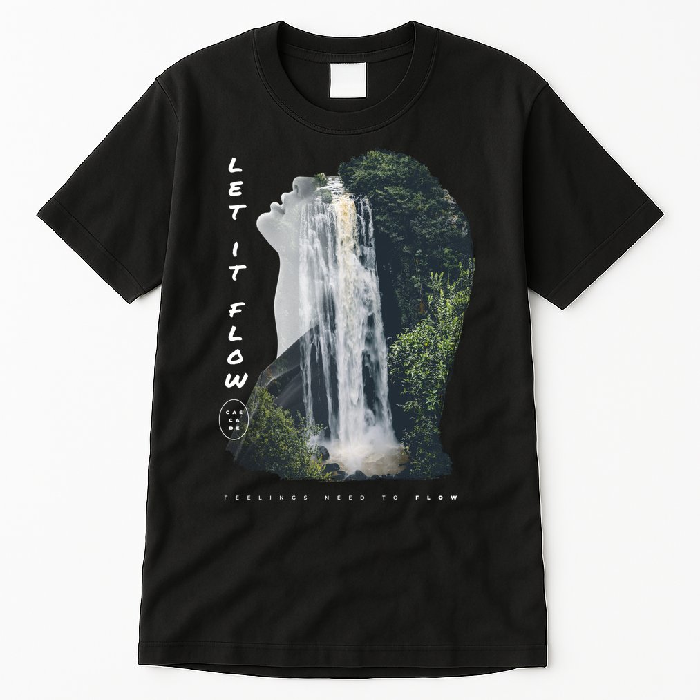 Let It Flow Waterfall Art Tall T-Shirt