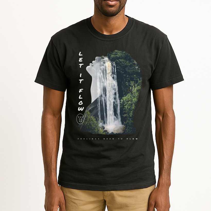 Let It Flow Waterfall Art Tall T-Shirt