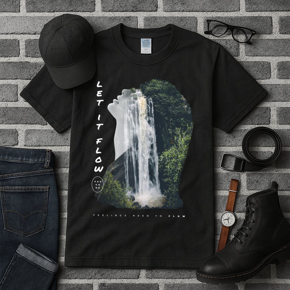 Let It Flow Waterfall Art Tall T-Shirt